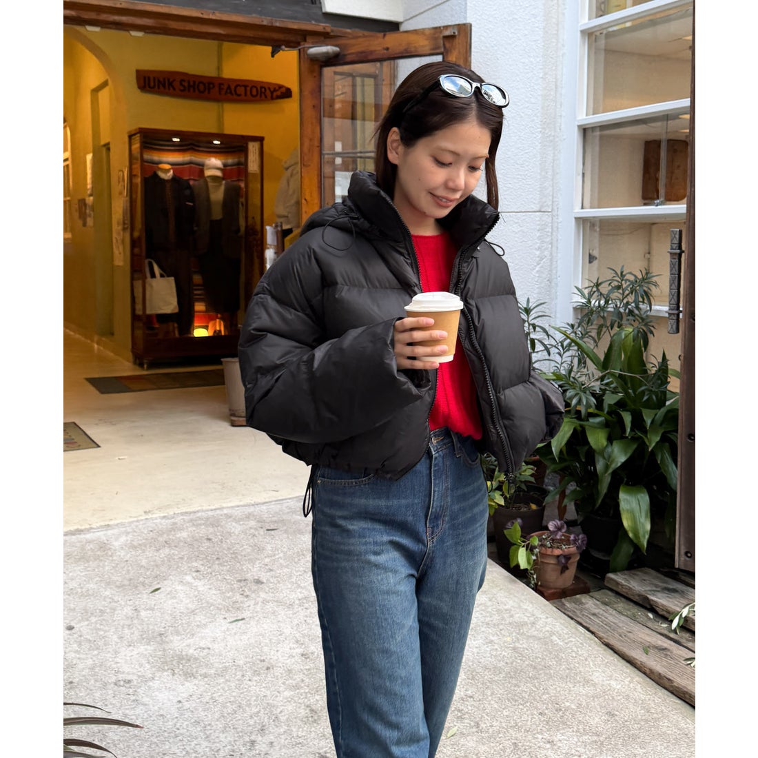 キャナルジーン CANAL JEAN El mar パーカーショートダウンジャケット