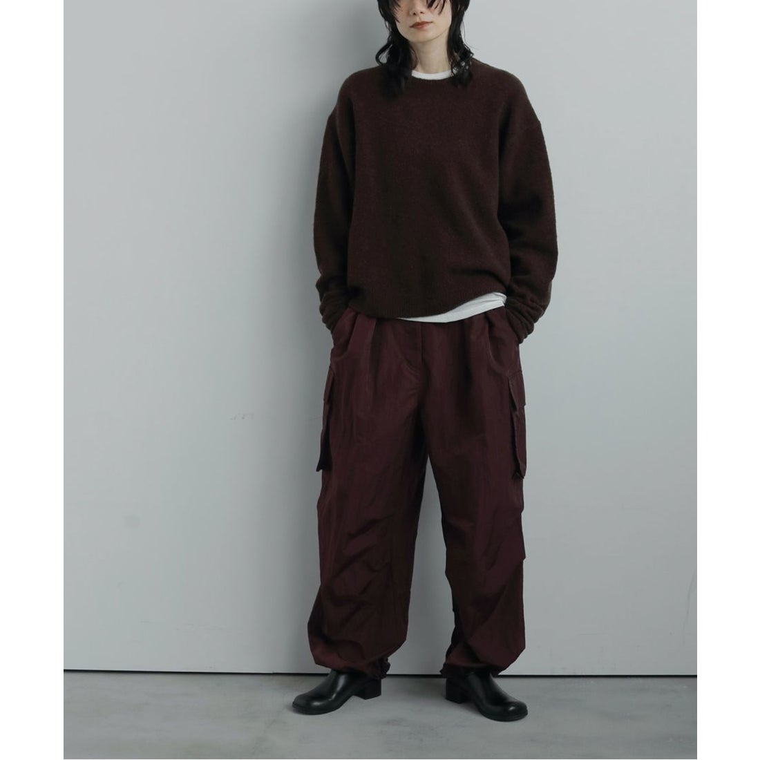 キャナルジーン CANAL JEAN anuke Layered Scarf Knit レイヤード