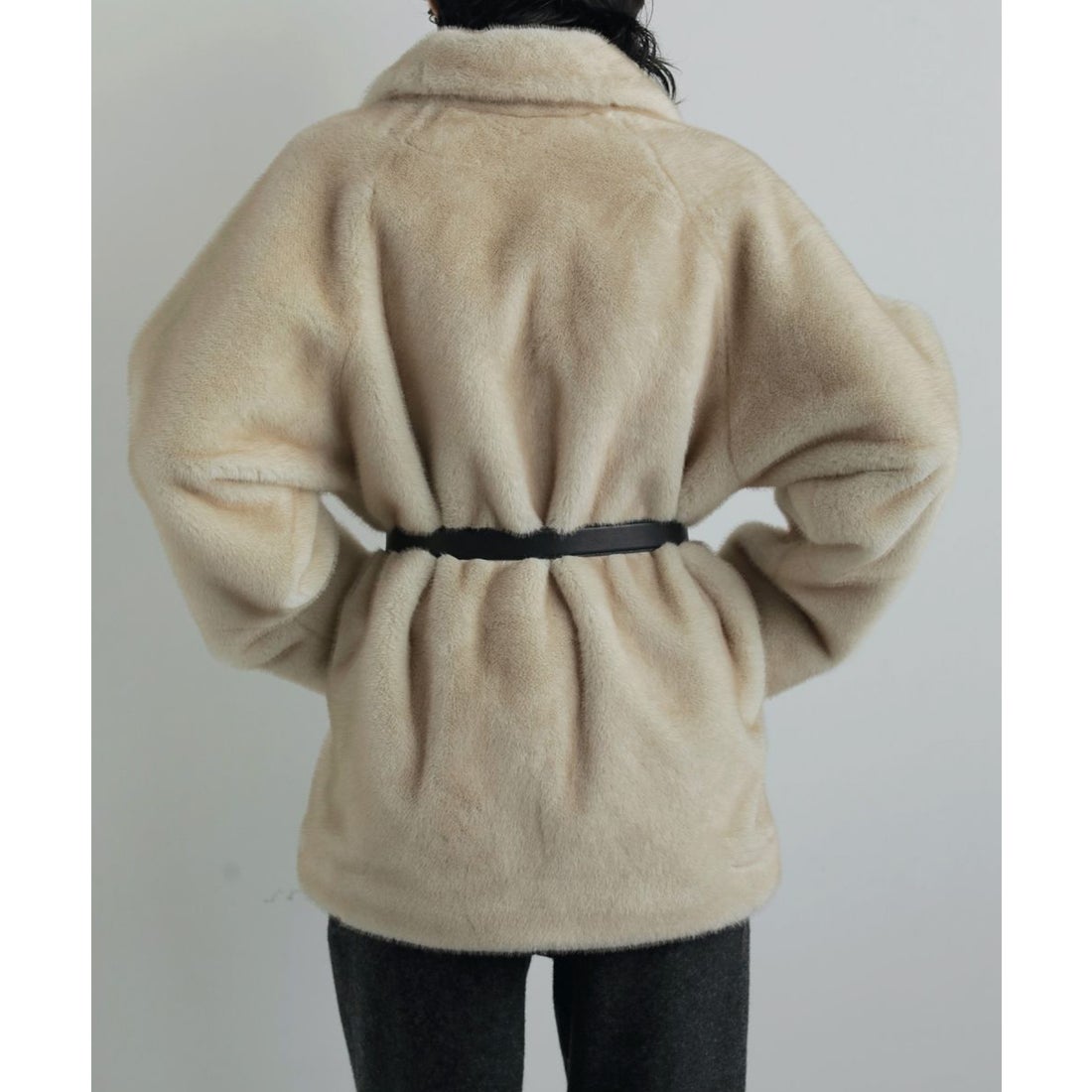 キャナルジーン CANAL JEAN anuke Eco Minkfur Jacket エコミンク