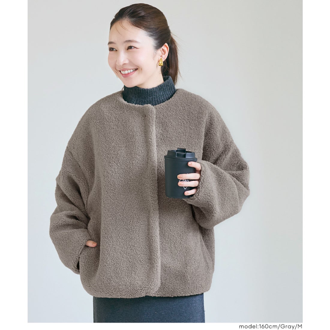 コカ coca ボアブルゾン （Charcoal） - ファッション通販 d fashion