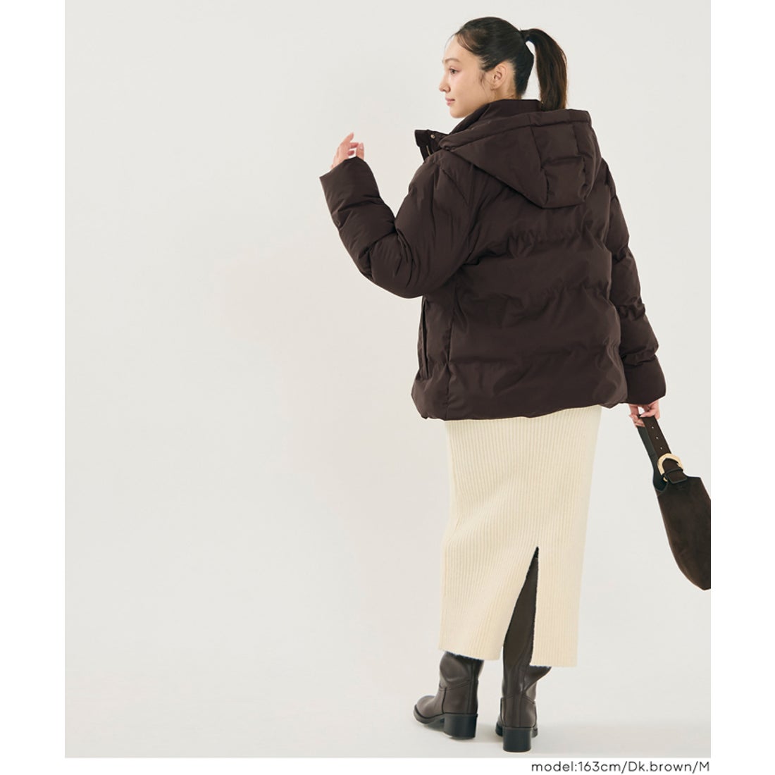 コカ coca シームレス中綿ブルゾン （Dk.brown） - ファッション通販