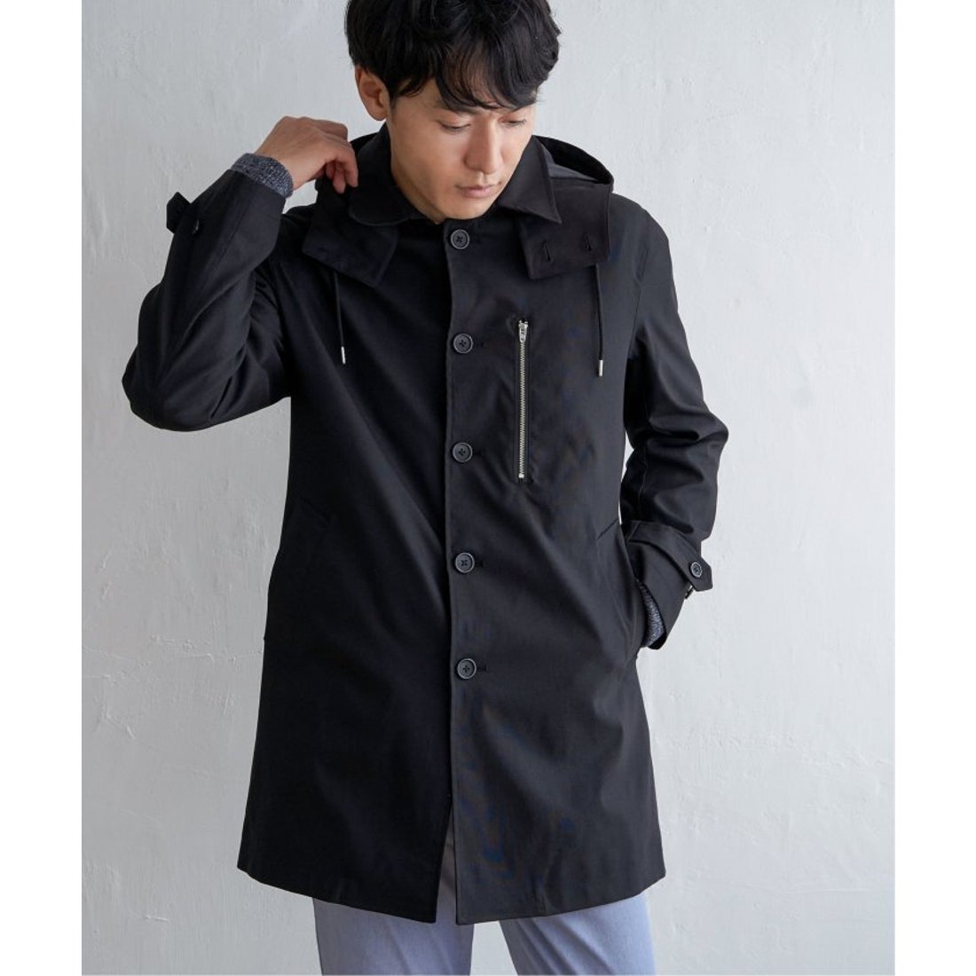 イッカラウンジ ikka LOUNGE 2wayライナー付きステンカラーコート