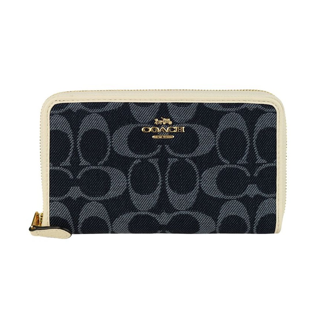コーチ COACH コーチ COACH ラウンドファスナー 中長財布（デニム