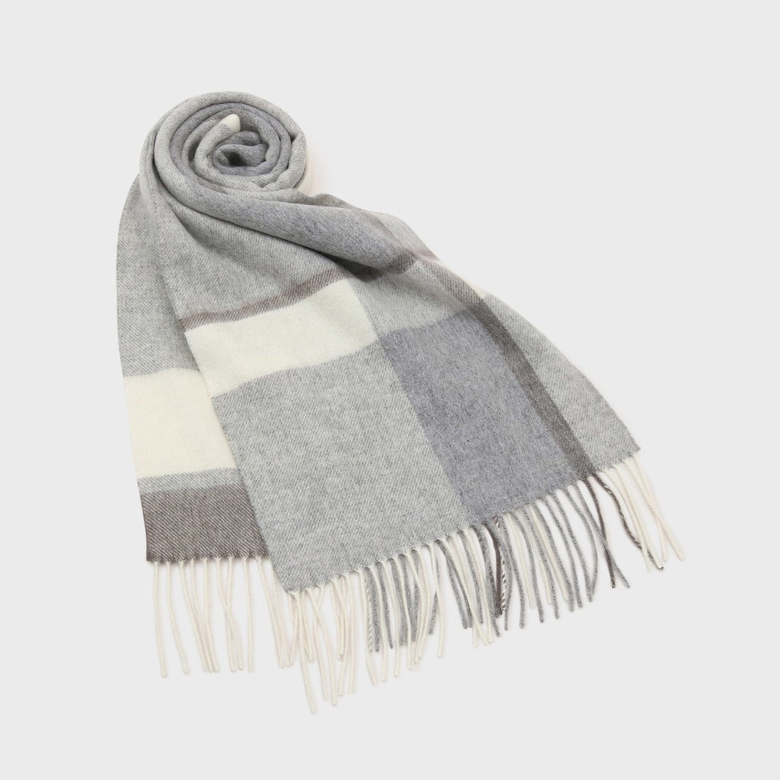 クードシャンス COUP DE CHANCE ウールチェックマフラー （ライト