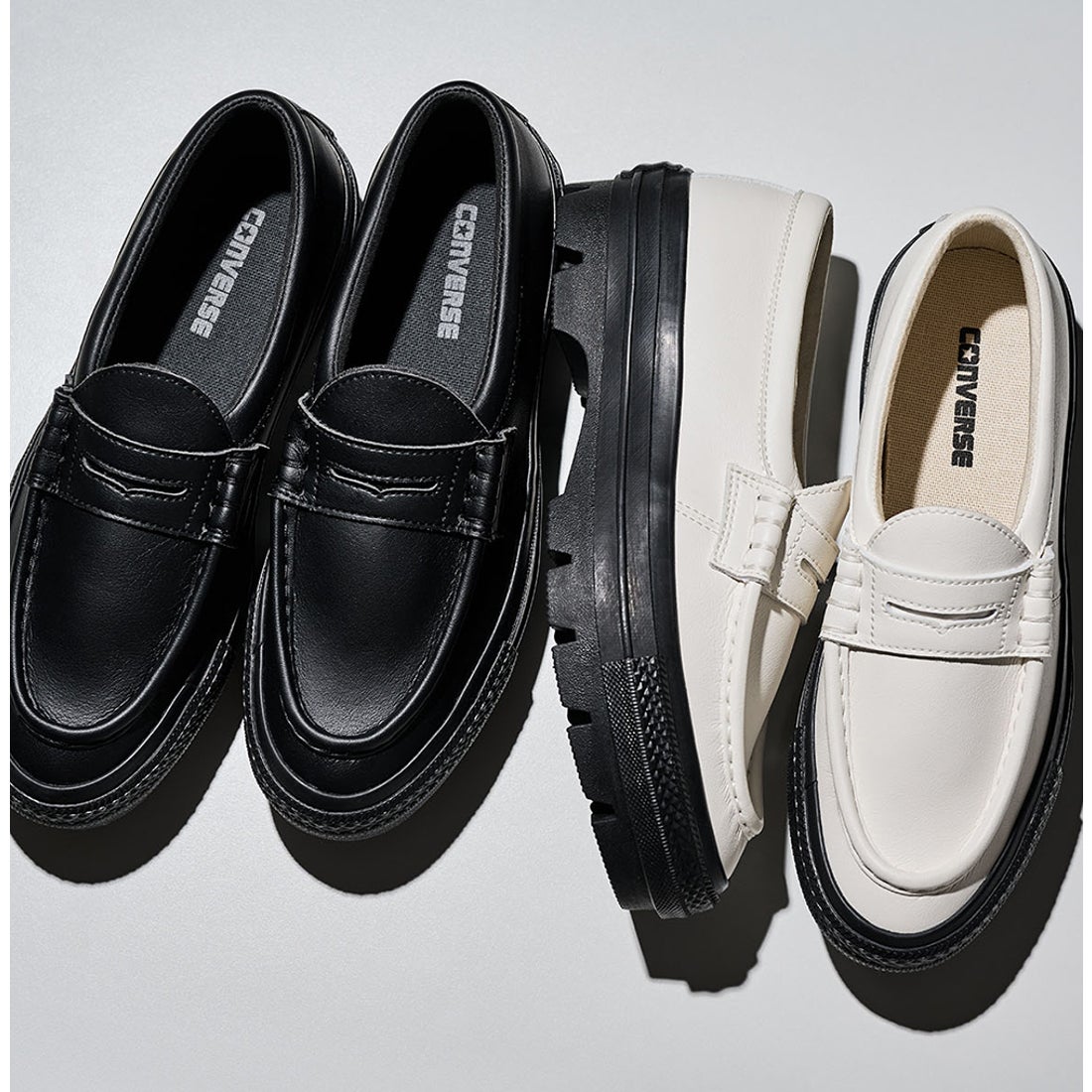 コンバース CONVERSE オールスター チャンク ローファー （ブラック