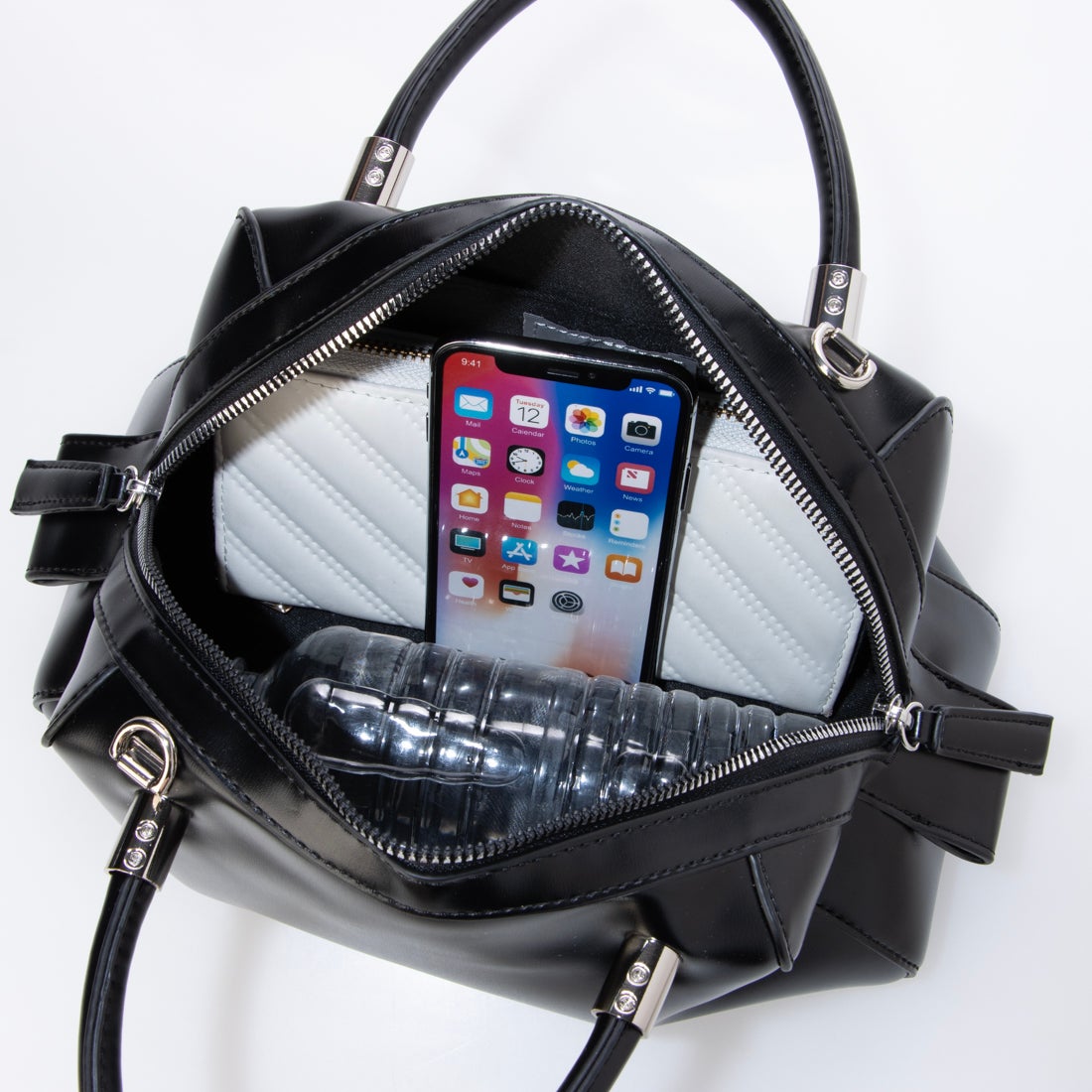 カシュカシュ cache cache マット素材2wayボストン （BK） -UNBILLION