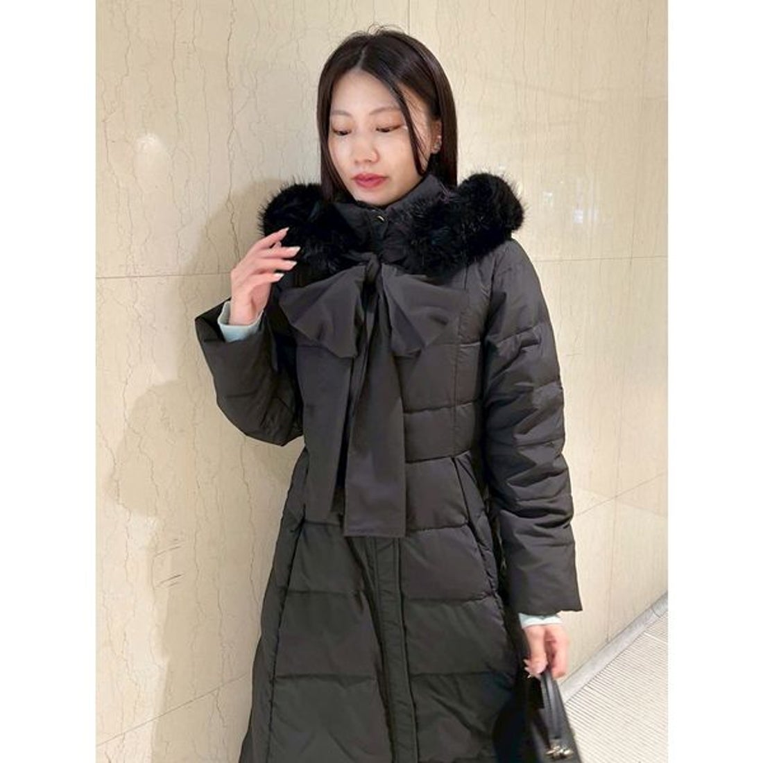 セルフォード CELFORD フードリボンロングダウンコート （IVR