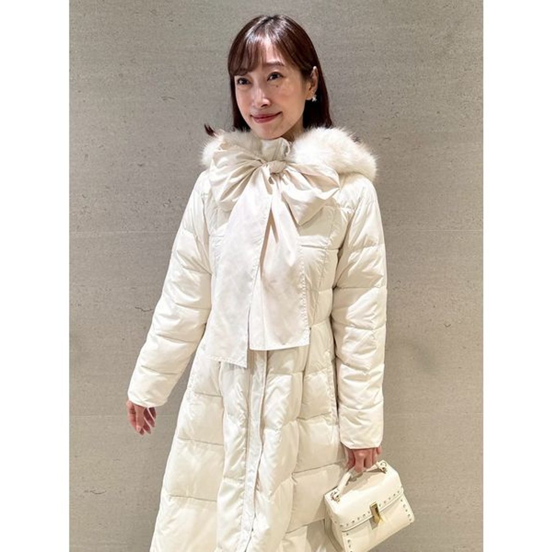 セルフォード CELFORD フードリボンロングダウンコート （BLK