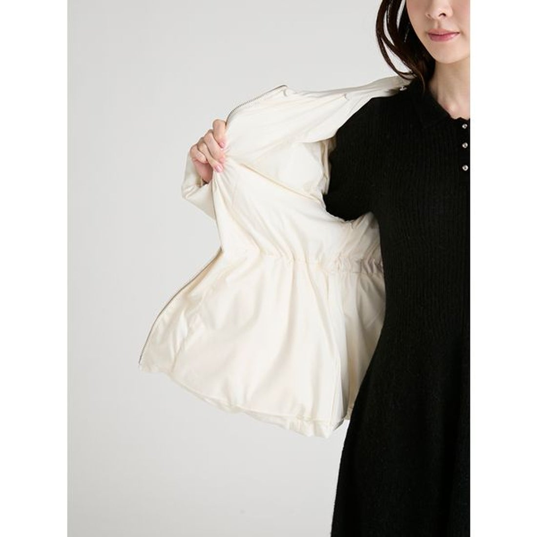 セルフォード CELFORD ファー襟付きキルティングショートコート （IVR