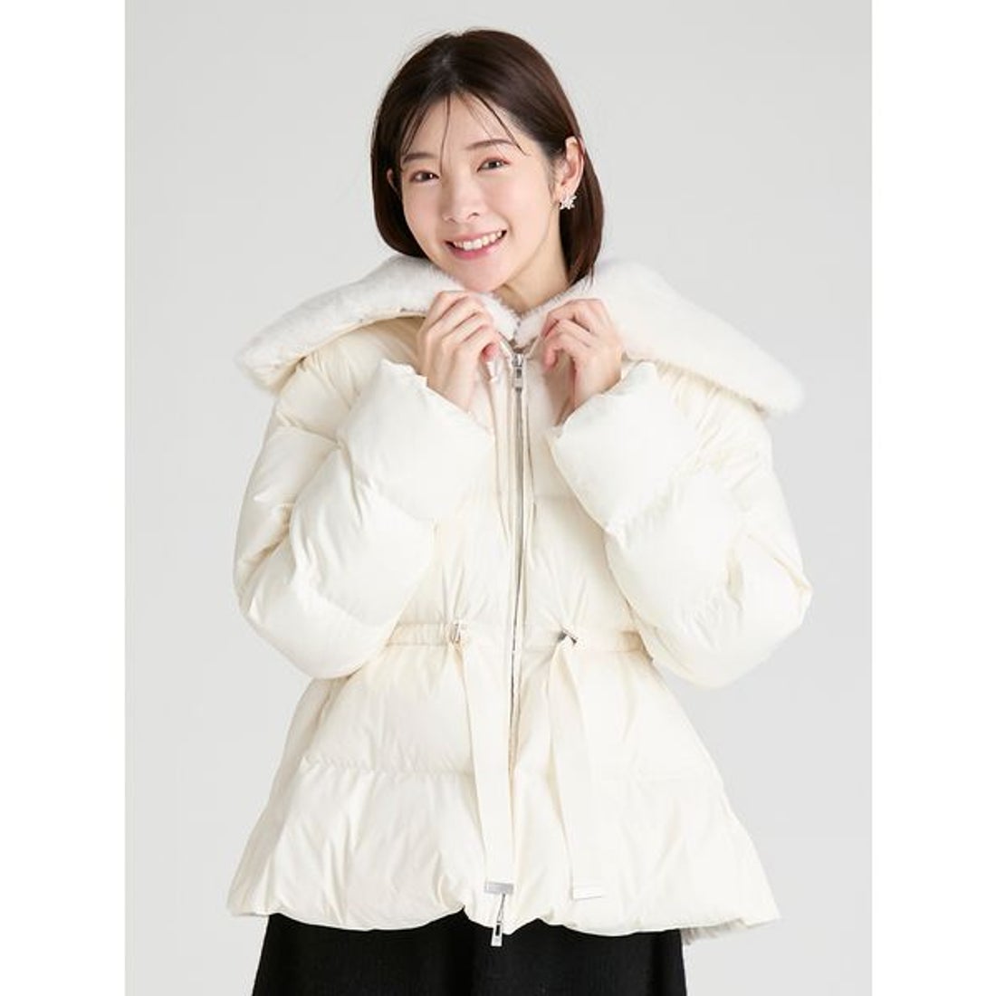 セルフォード CELFORD ファー襟付きキルティングショートコート （IVR