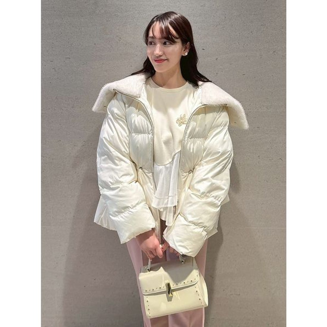 セルフォード CELFORD ファー襟付きキルティングショートコート （IVR