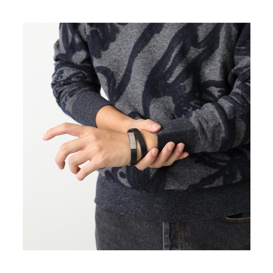 ディオール Dior Dior Homme ブレスレット B1896HOMLE レザー×ブラス