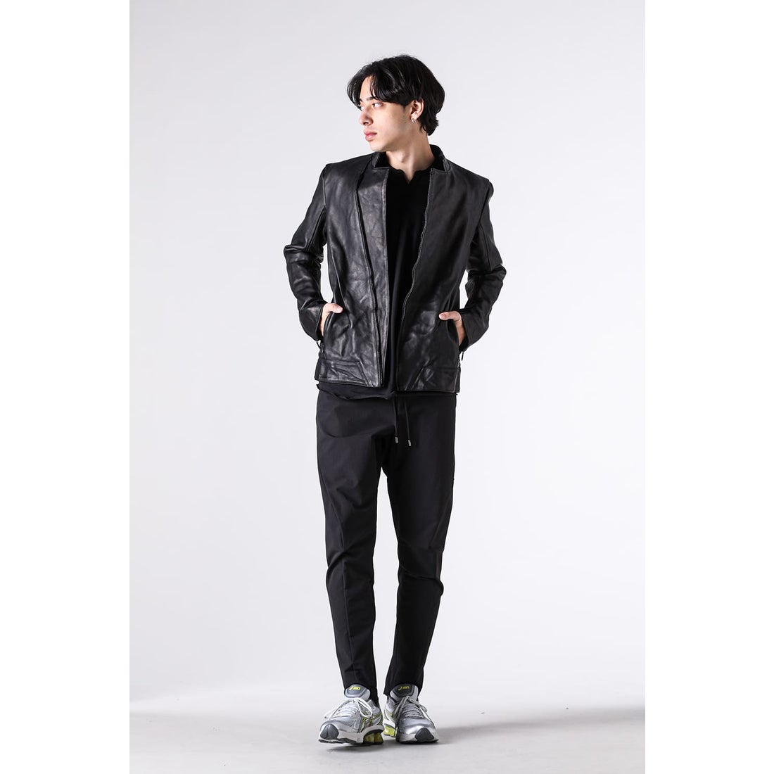 CIVILIZED Leather Biker Jacket （Black）- Osaka / Kyoto, Ship