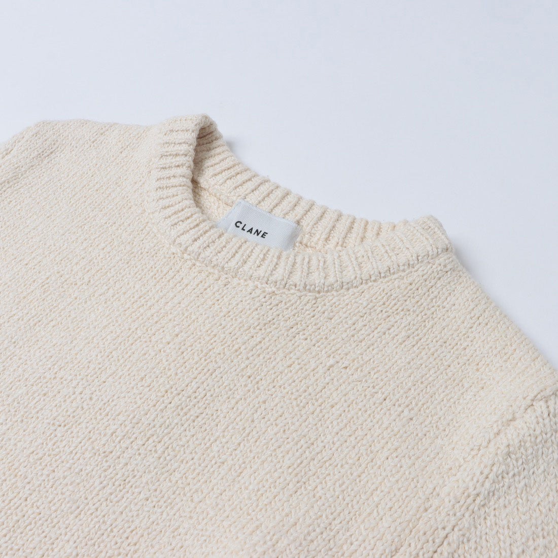 クラネ CLANE COTTON SHORT KNIT TOPS （IVORY） - ファッション通販