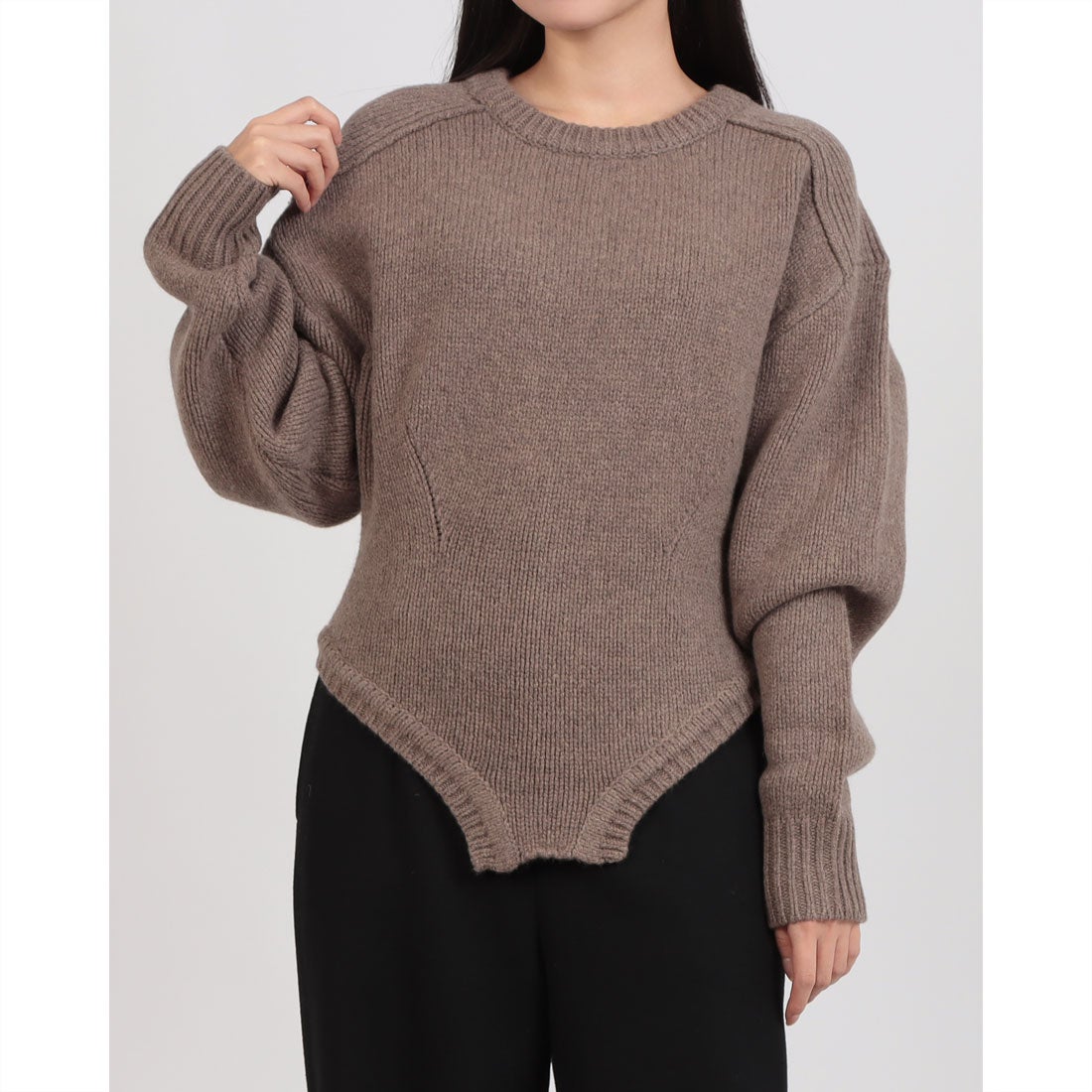 クラネ CLANE LOW GAUGE BODYSUIT KNIT TOPS （BEIGE） -ファッション