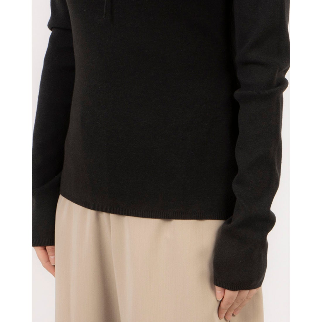 クラネ CLANE ARRANGE RIBBON KNIT TOPS （BLACK） -ファッション通販