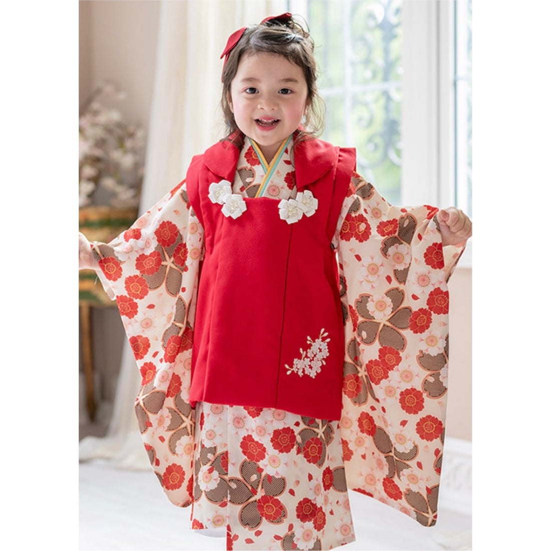 キャサリンコテージ Catherine Cottage 七五三被布3点セット （紺地