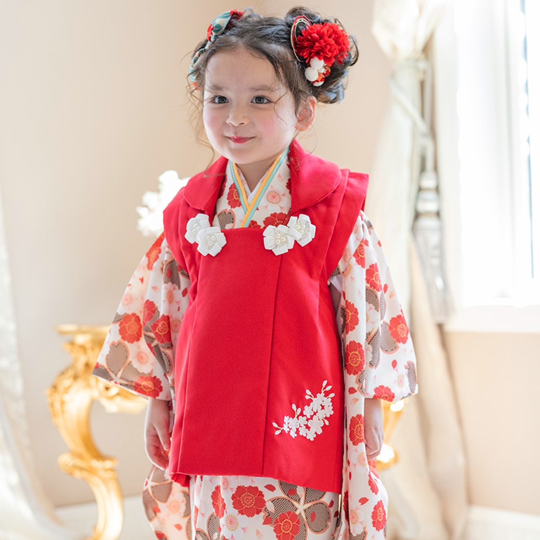 キャサリンコテージ Catherine Cottage 七五三被布3点セット （象牙