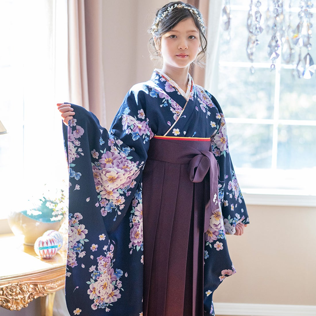 キャサリンコテージ Catherine Cottage 簡単着付けの袴セット （瑠璃