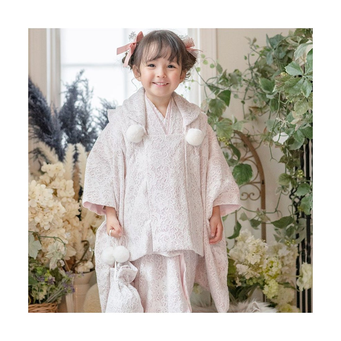 キャサリンコテージ Catherine Cottage 七五三被布3点セット （桜色