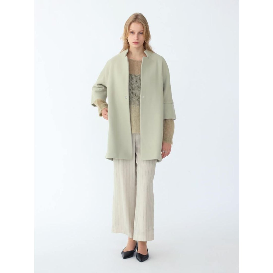 アーガ Aga Double Meltonコクーンコート （ブルー） -靴