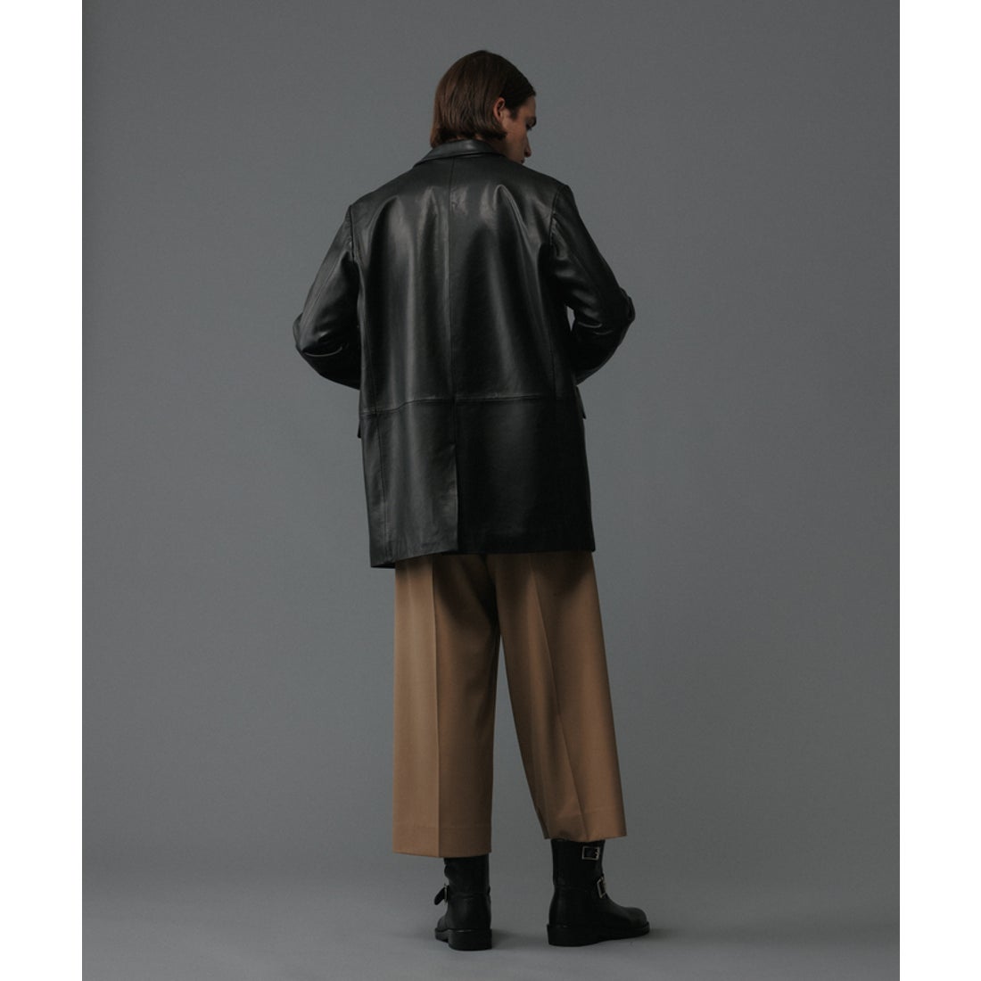 アダム エ ロペ ADAM ET ROPE' 3ボタン シープレザー テーラード