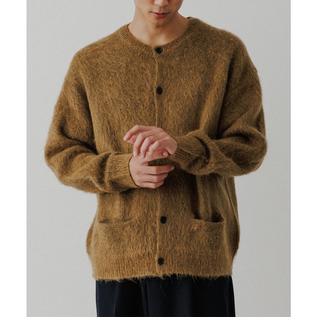 アダム エ ロペ ADAM ET ROPE' モヘアミックス オーバーサイズ クルー