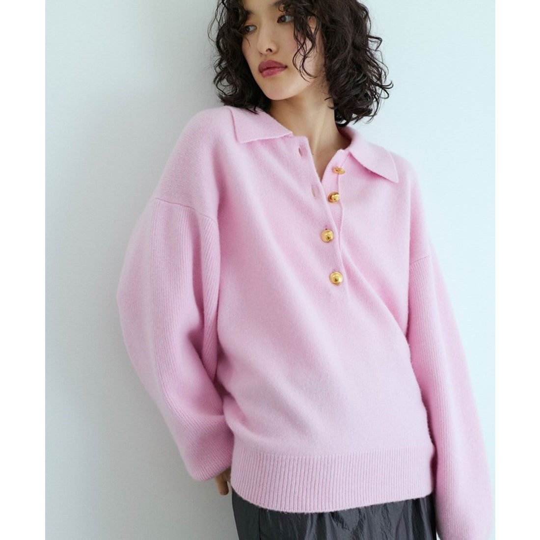 アダム エ ロペ ADAM ET ROPE' ポロシャツニットプルオーバー （ピンク