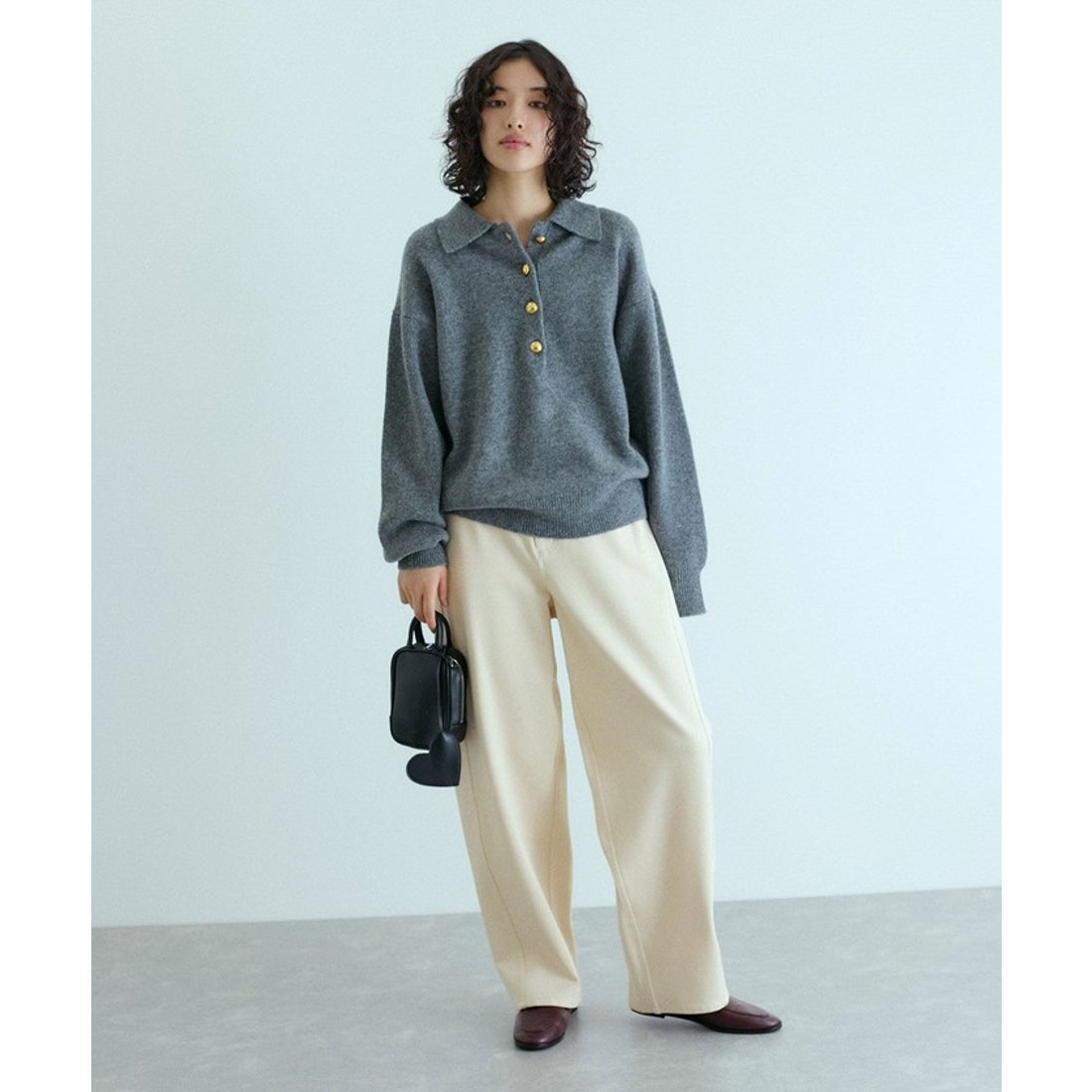 アダム エ ロペ ADAM ET ROPE' ポロシャツニットプルオーバー （ピンク