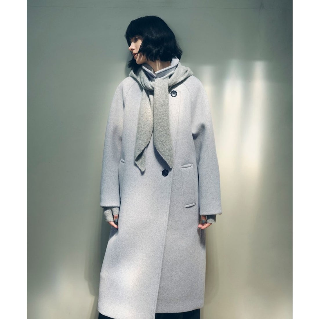 アダム エ ロペ ADAM ET ROPE' ウールボンディングラグランロング