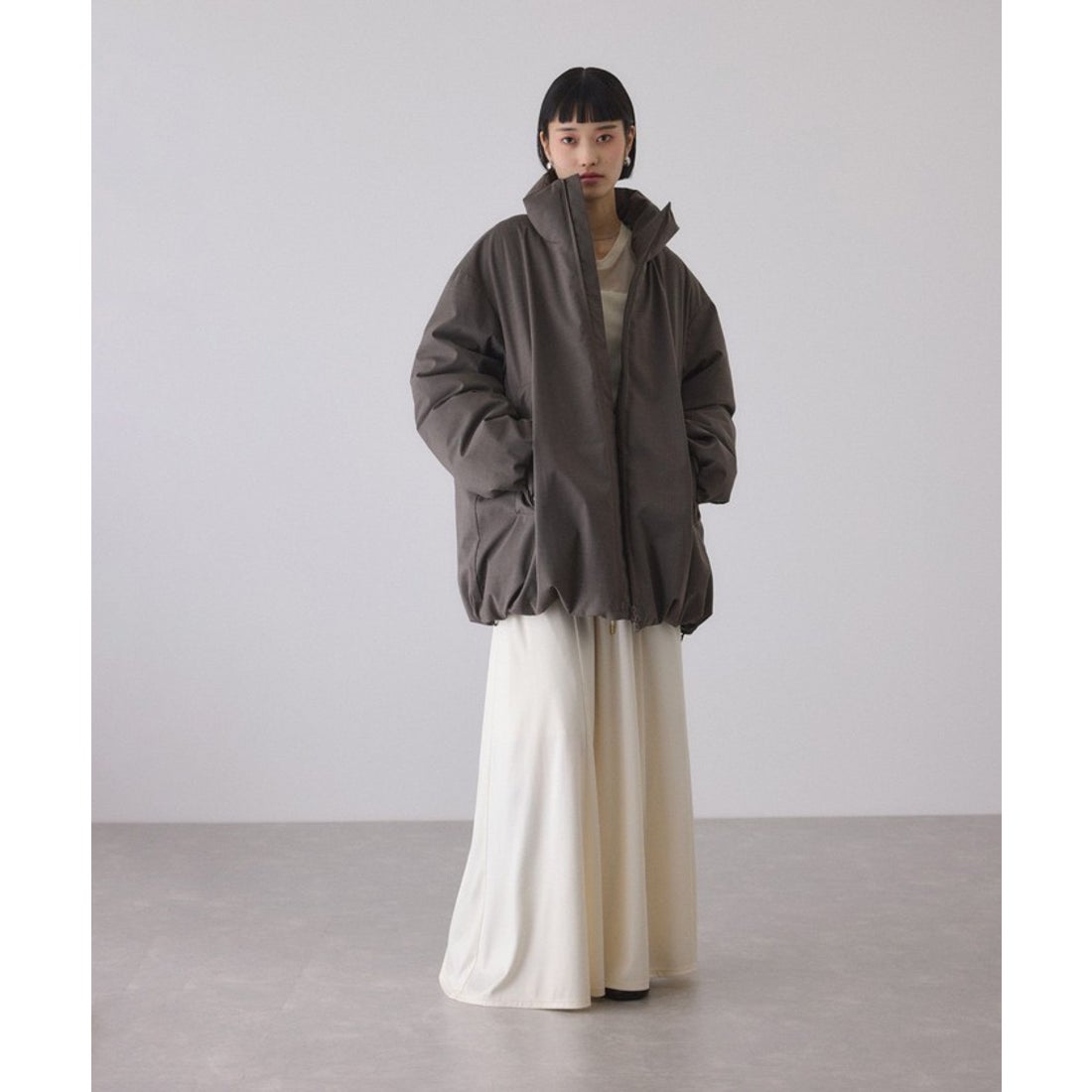 アダム エ ロペ ADAM ET ROPE' 【サステナブル】ウールMIXミドルダウン