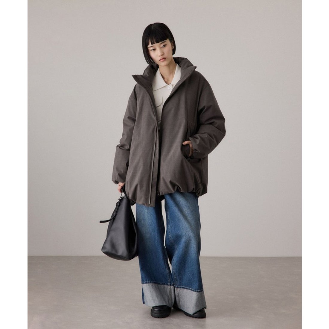 アダム エ ロペ ADAM ET ROPE' 【サステナブル】ウールMIXミドルダウン