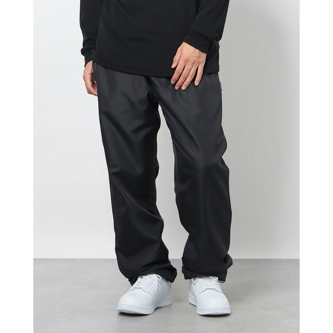 エーディーワン A.D.ONE メンズ裏フリースパンツ （ブラック×グレー