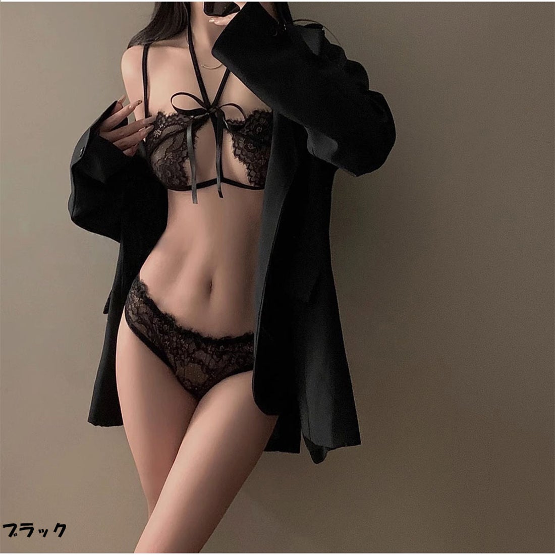 アンドカワイイ And Kawaii 透けレース リボンデザイン セクシー