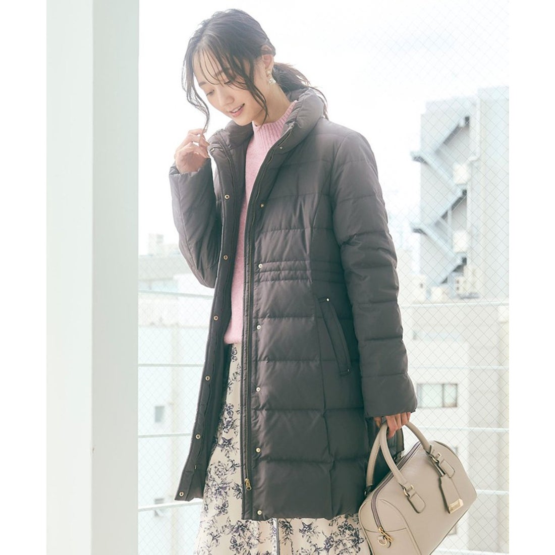 エニィスィス ANY SIS 【撥水・洗える】美シルエットスタンドロング