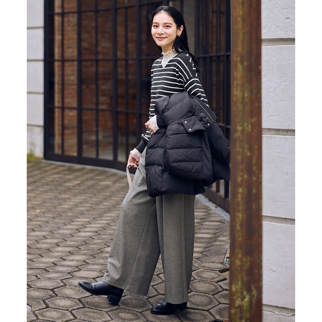 ANY 【洗濯機可/フード取り外し可能/撥水】楽映えリッチロング丈ダウン