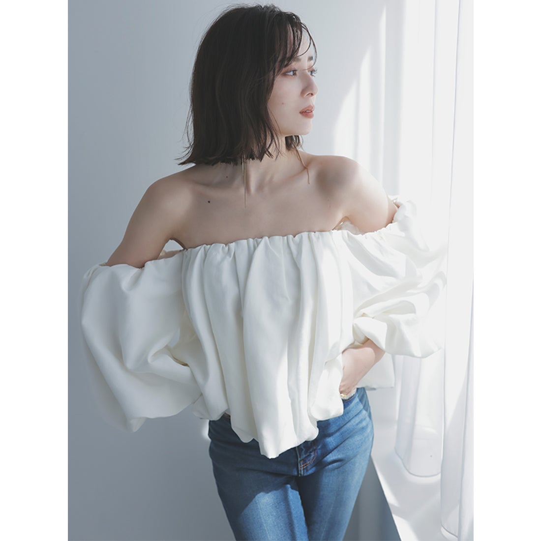 アニュアンス anuans ボリュームバルーントップス （WHITE） -靴