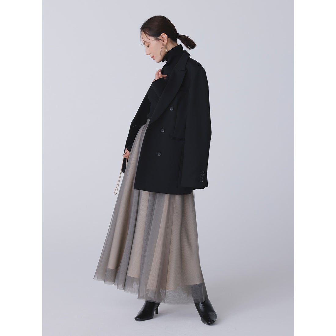 アニュアンス anuans シアーボリュームチュールスカート