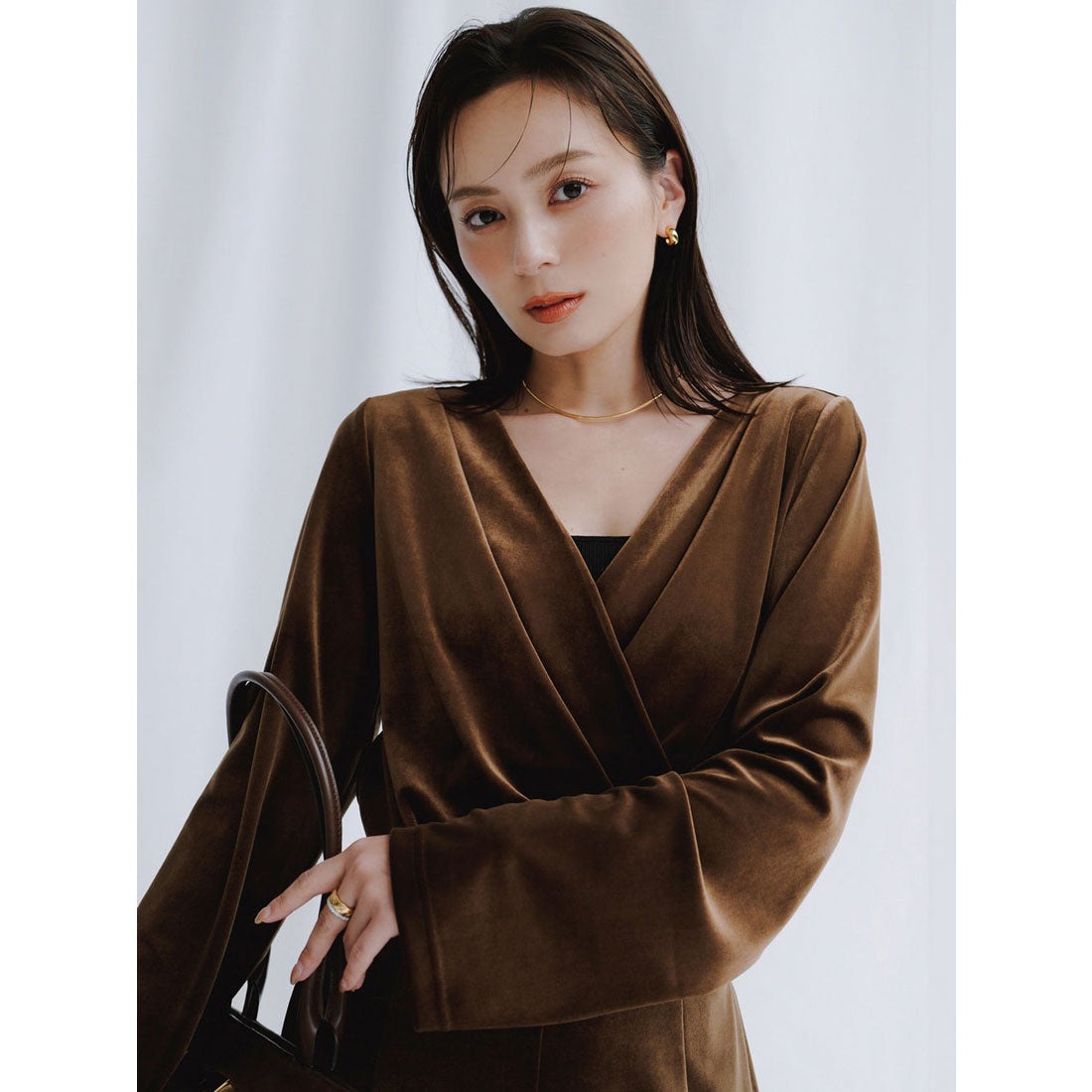 アニュアンス anuans ベロアカットオールインワン （PINK BEIGE） -靴