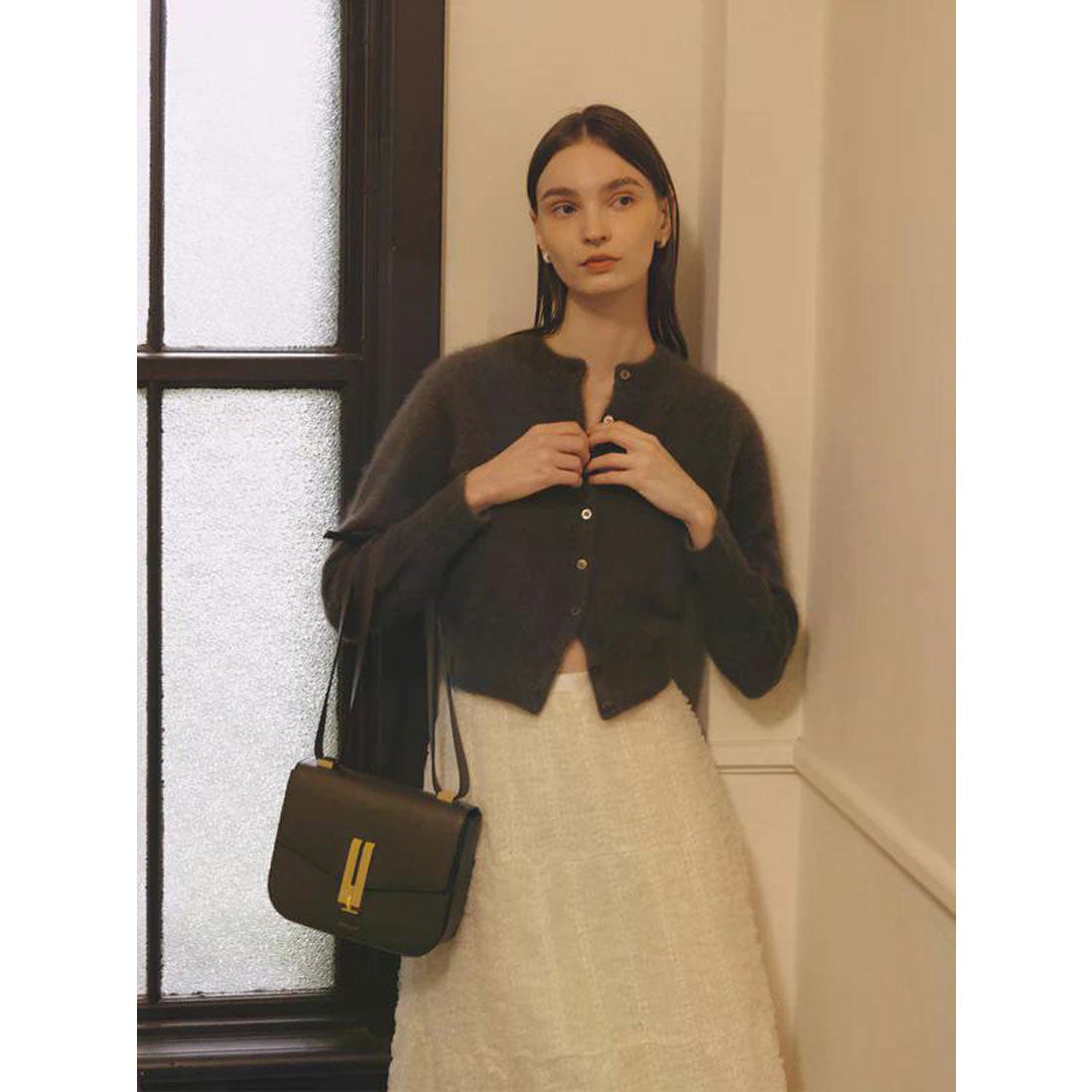 アニュアンス anuans ラクーンフォックスショートカーディガン （PINK