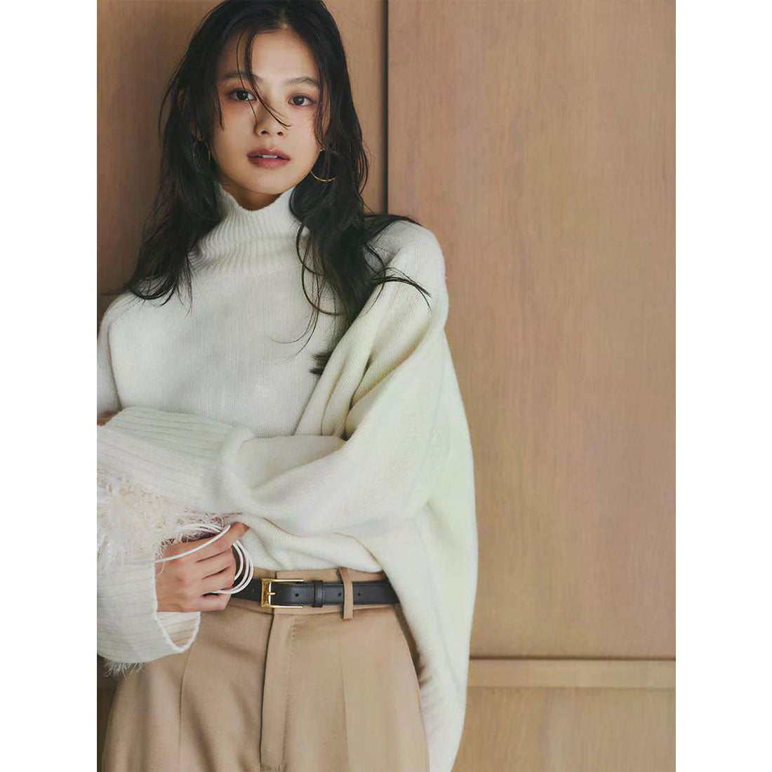 アニュアンス anuans HAMILTONウールカシミヤタートルネックプル