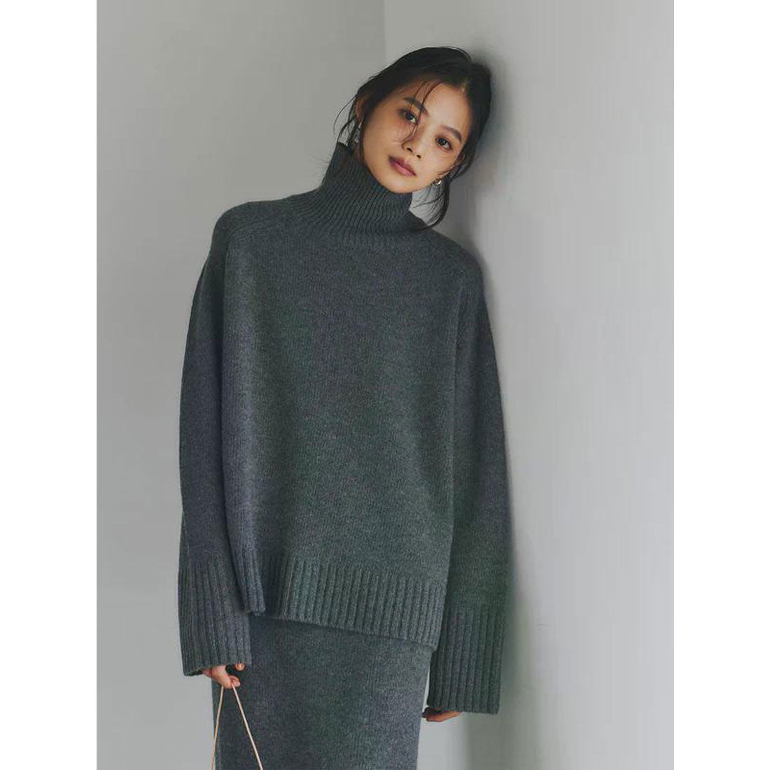 アニュアンス anuans HAMILTONウールカシミヤタートルネックプル