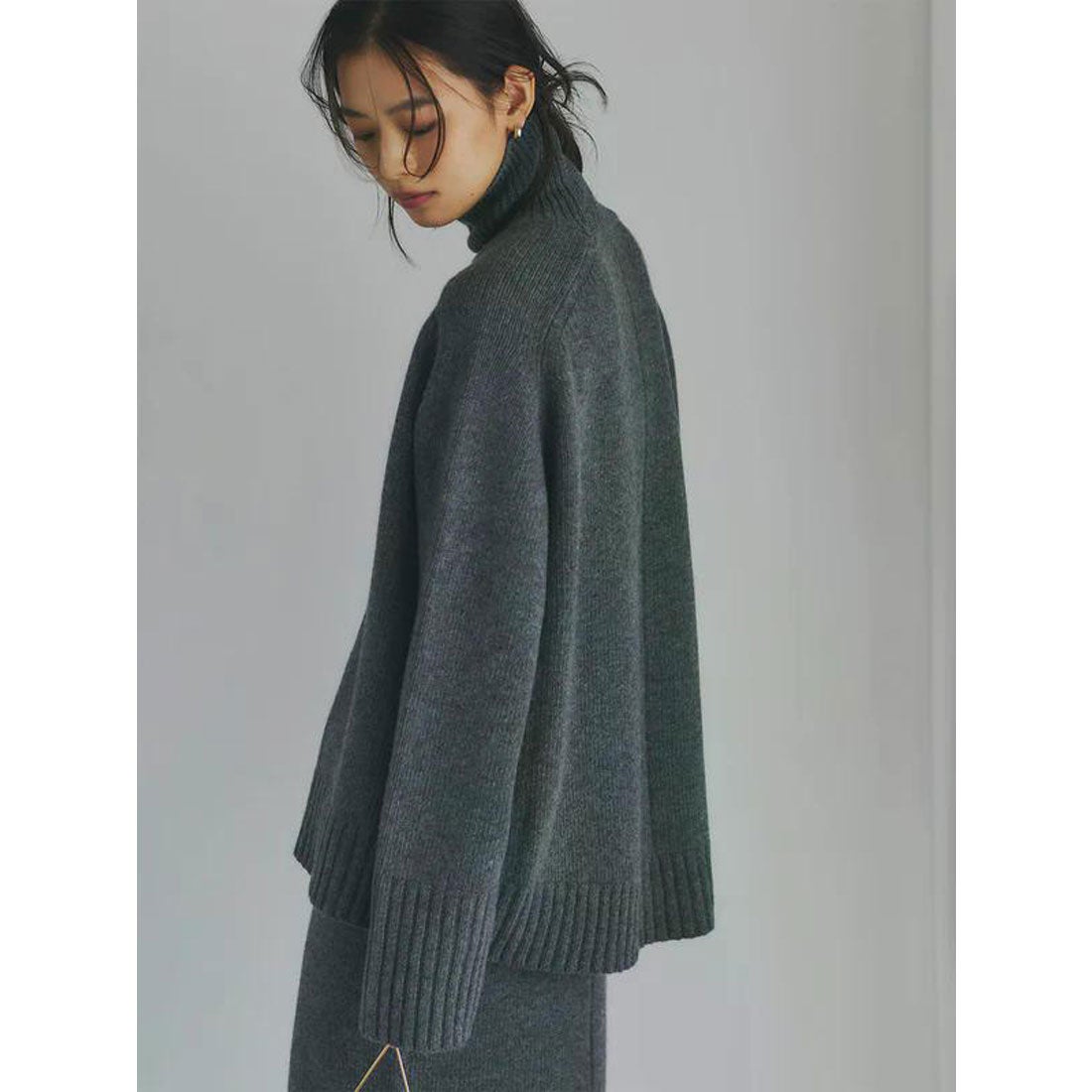 アニュアンス anuans HAMILTONウールカシミヤタートルネックプル