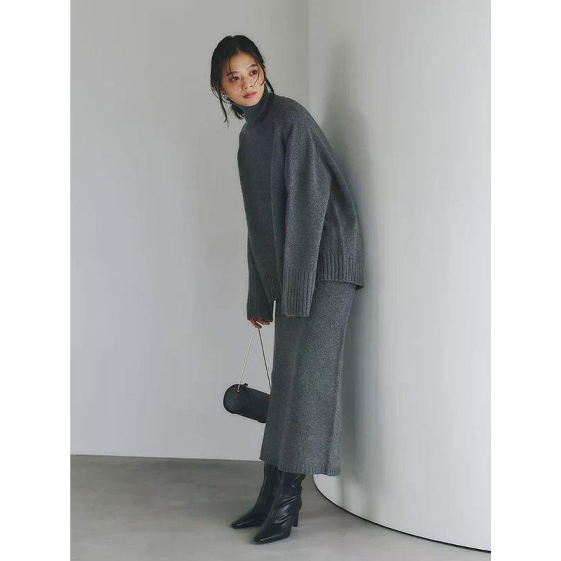 アニュアンス anuans HAMILTONウールカシミヤタートルネックプル