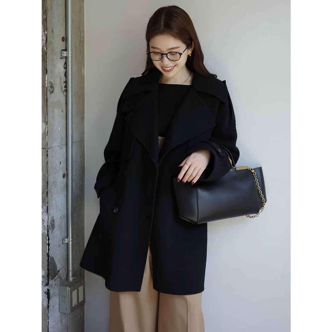 アニュアンス anuans シルクカシミアブレンドボートネックニット