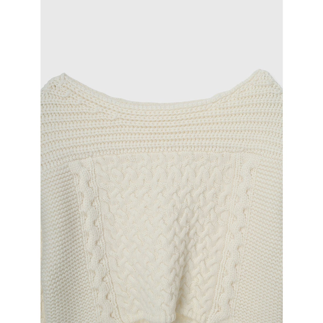 アニュアンス anuans シェープケーブルニットプルオーバー （IVORY