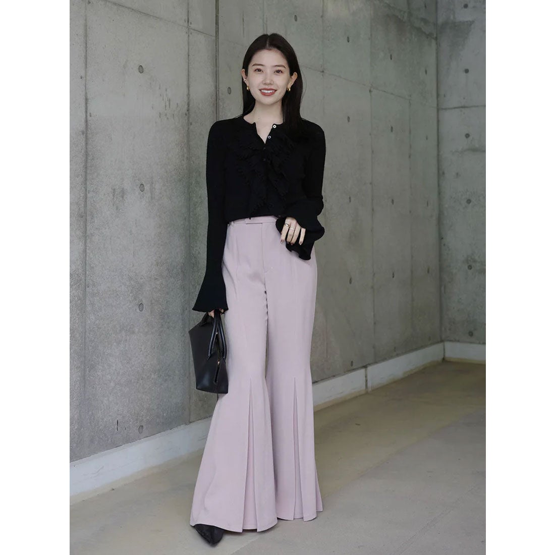 アニュアンス anuans カスケードフリルニットトップス （IVORY