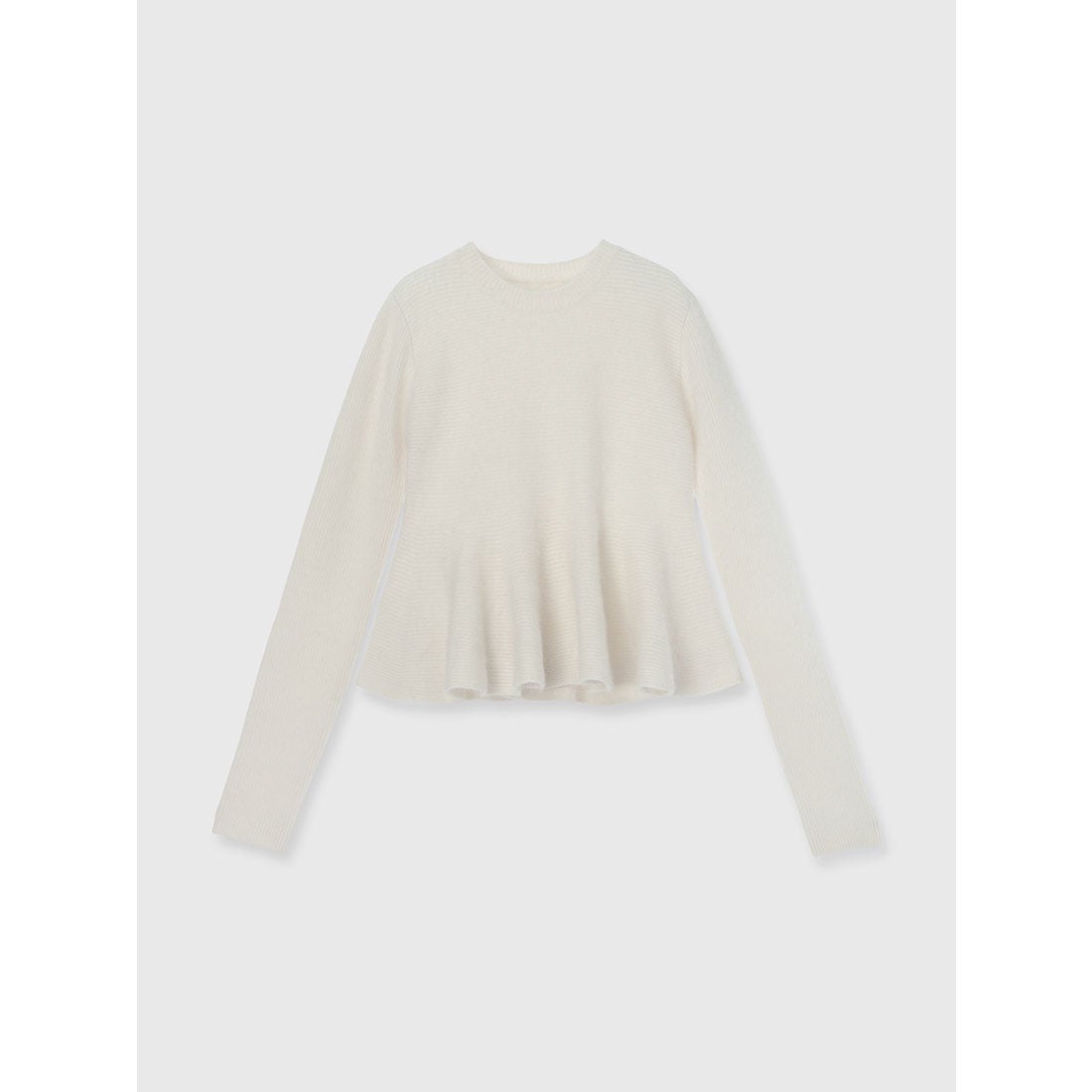 アニュアンス anuans ペプラムショートニットトップス （IVORY