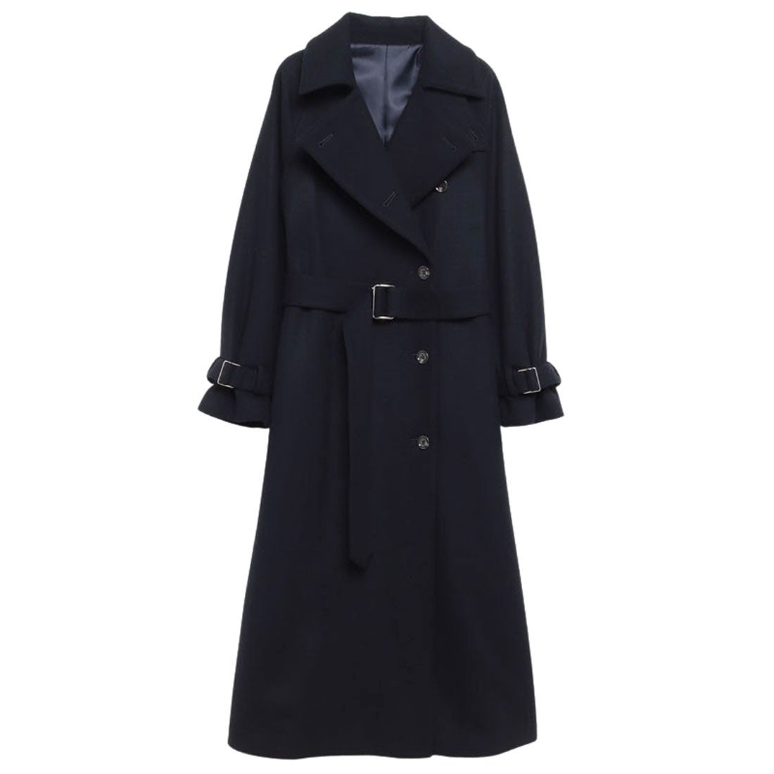 アニュアンス anuans ウールトレンチコート （NAVY） -ファッション