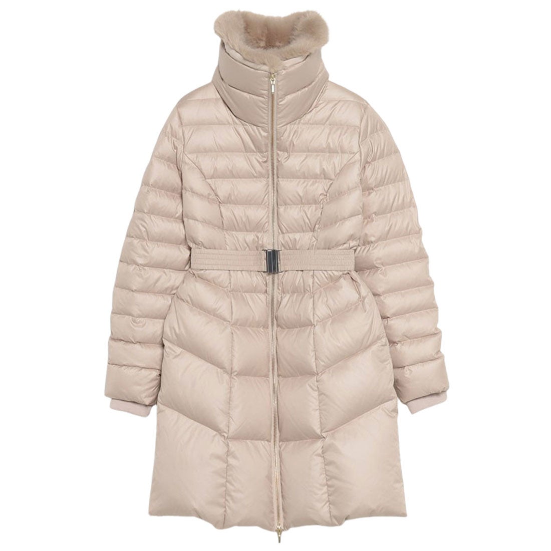 アニュアンス anuans 2wayファーカラーダウンコート （BROWN